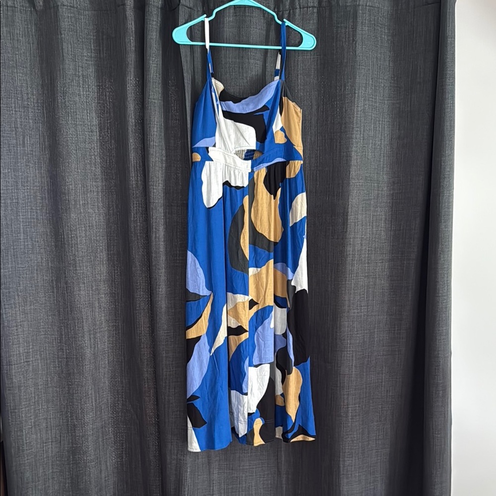 Abstract Print Sleeveless Dress